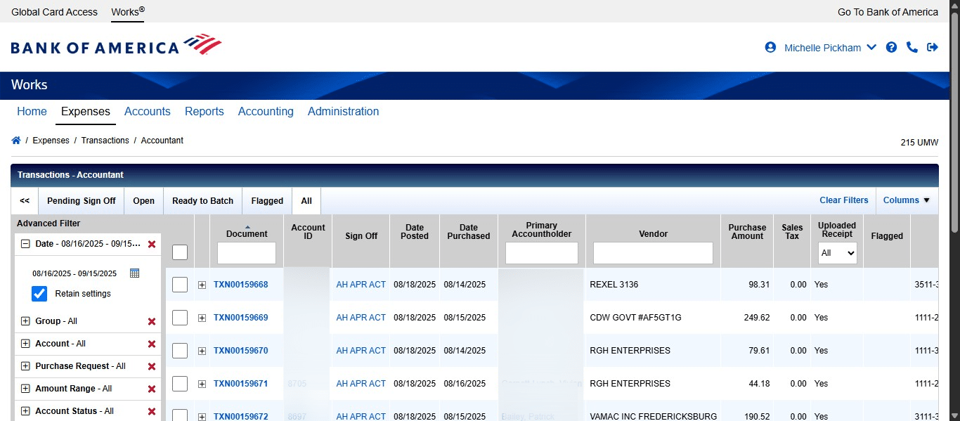 Click the Date filter to edit the date range appropriately.