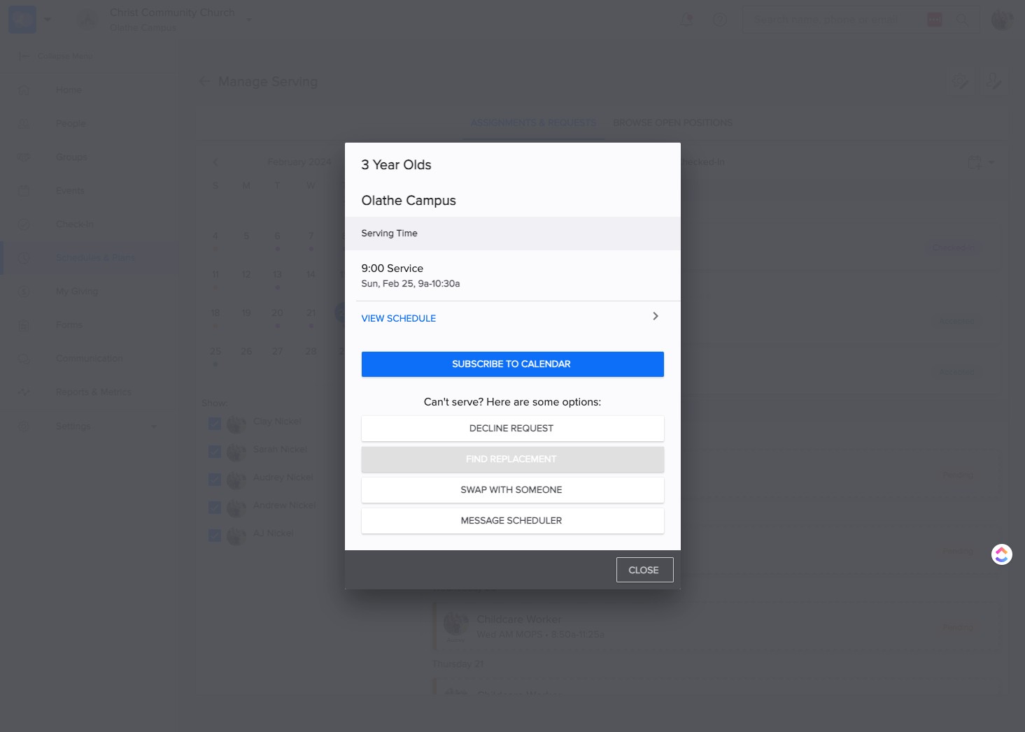 SELECT the appropriate option.
*(in this example "Find Replacement")*