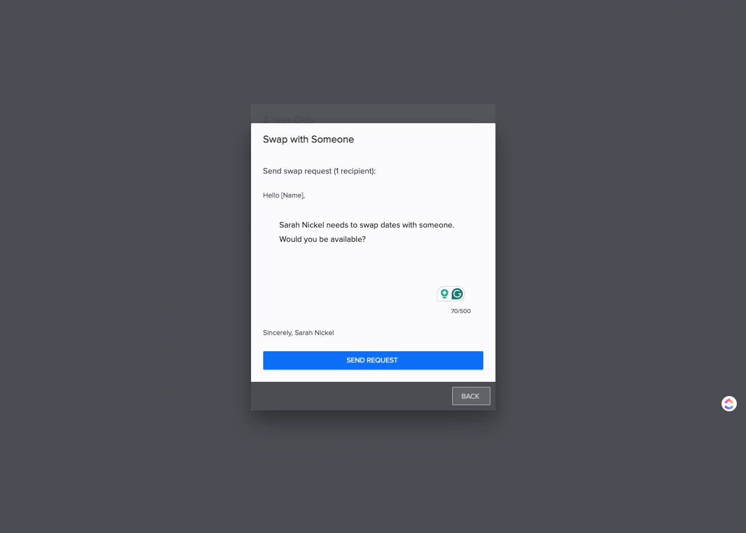 CLICK "Send Request"
