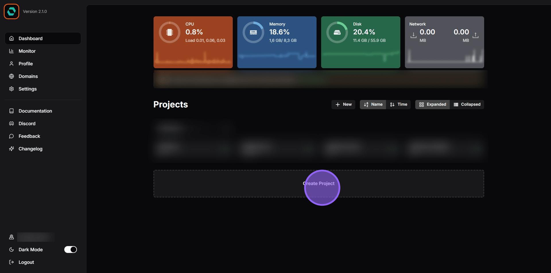 Criar projeto no EasyPanel