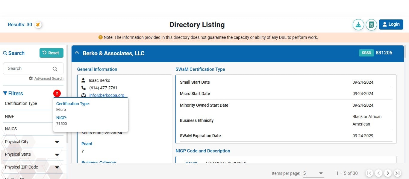You can click on the number next to Filters to see what filters you have applied to your search.