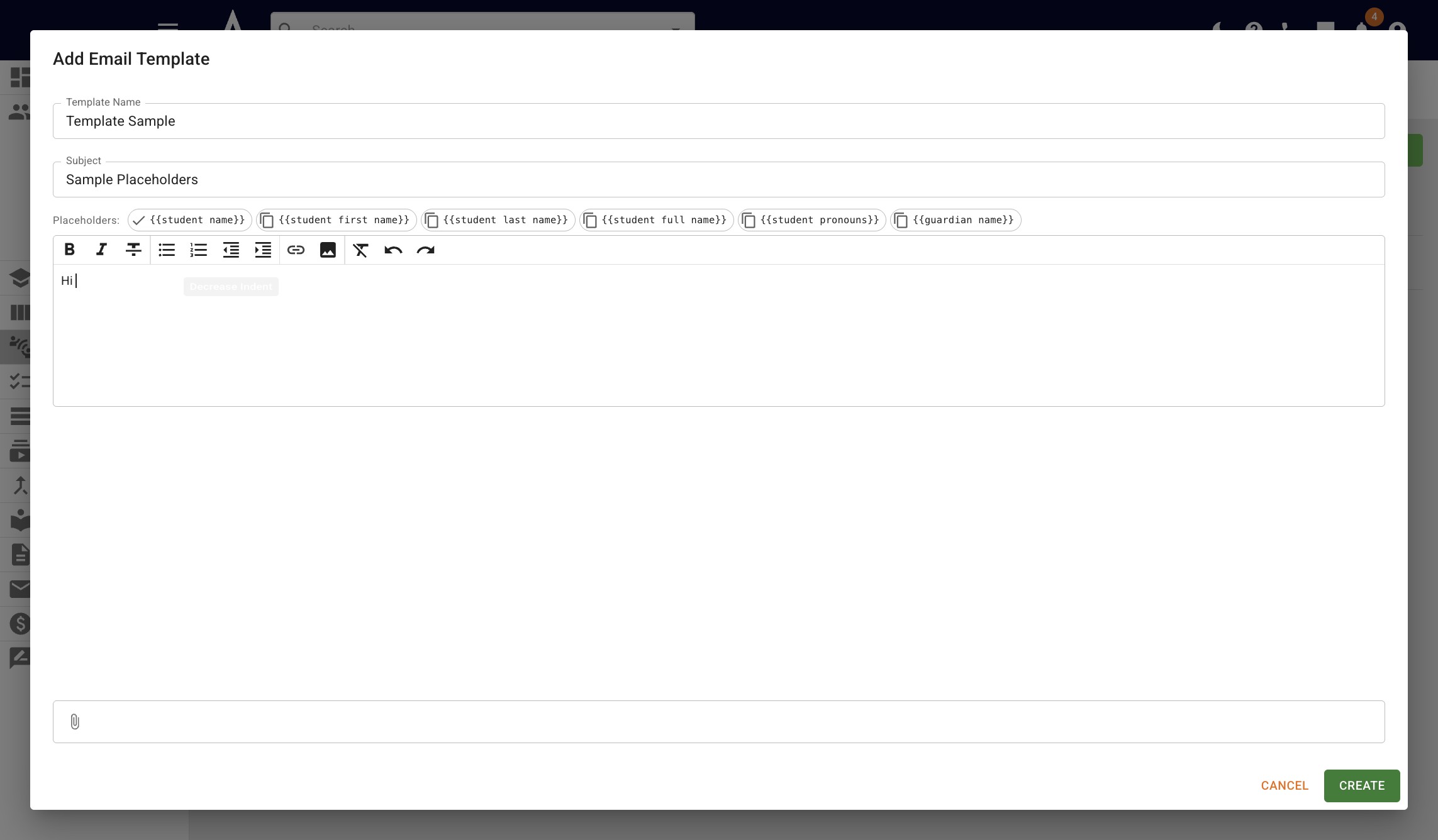 Paste it into the body of the email template