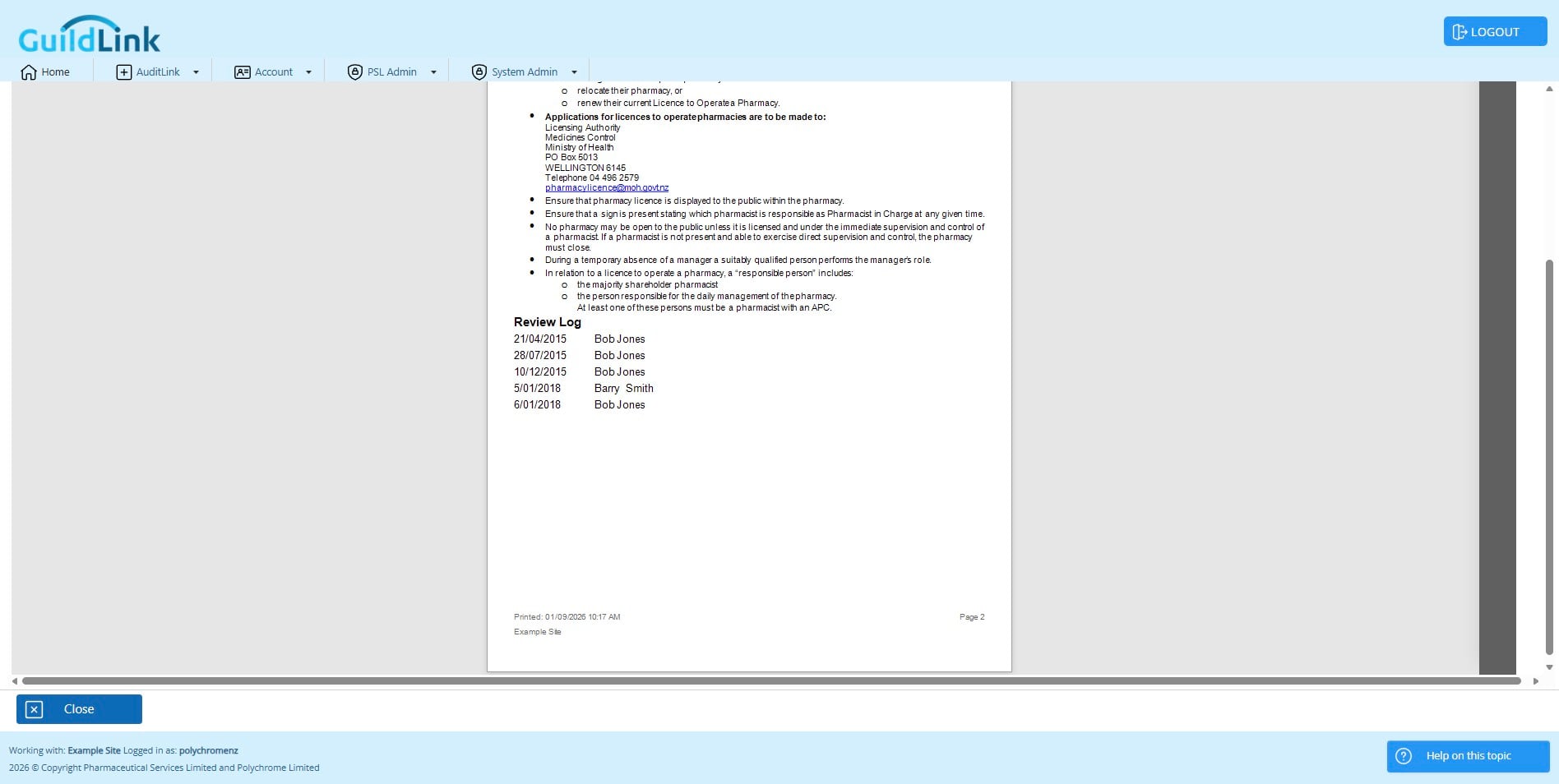 Now we can see the log at the end of each SOP. ready to show to the auditor.