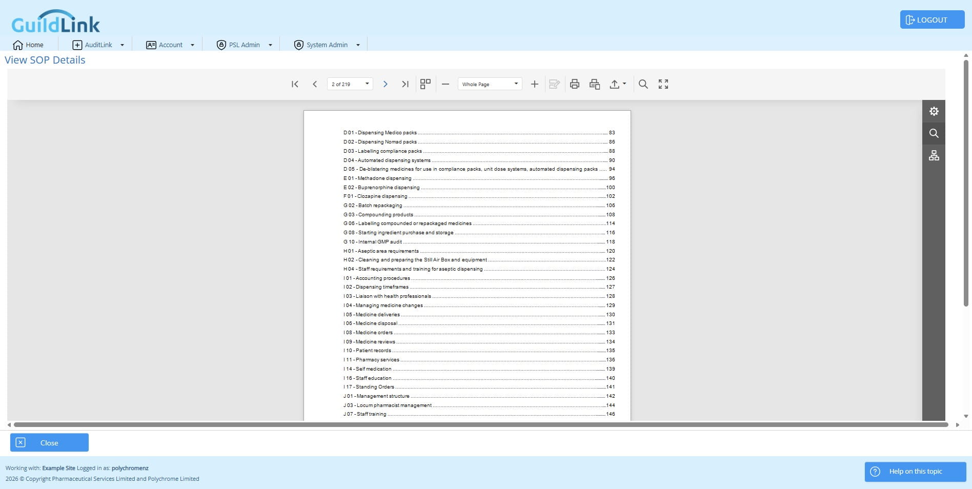 Click left and right arrows to navigate through the report