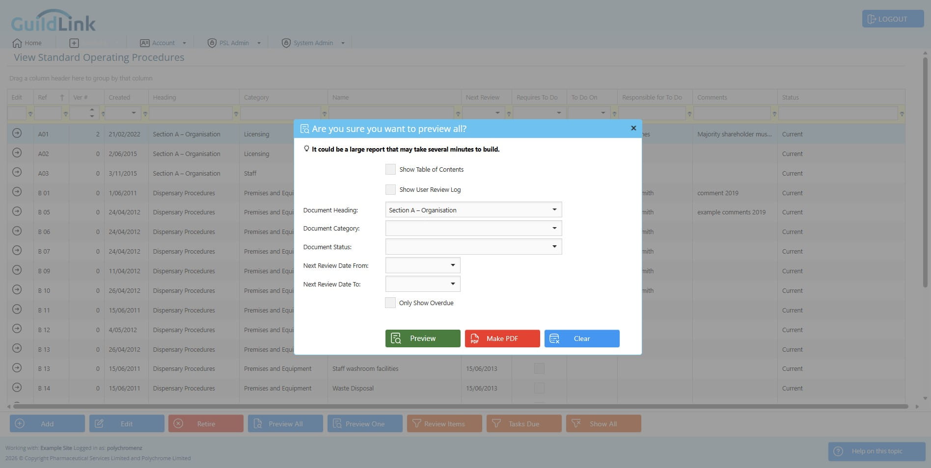 Click Preview All