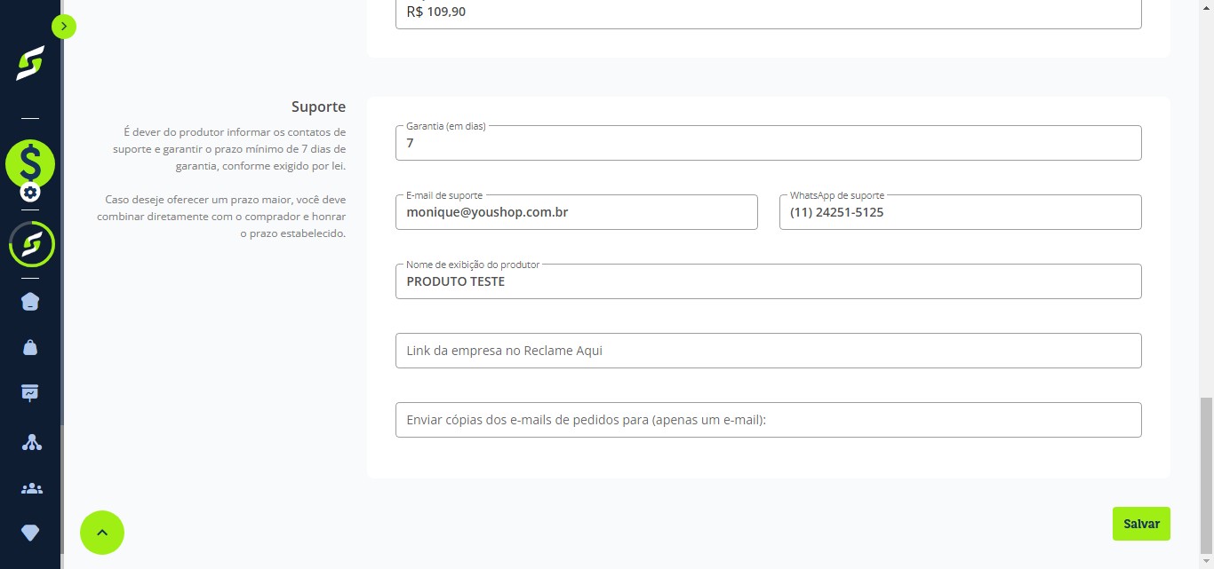 Pronto! Seu produto será enviado para análise e, após aprovação, ficará disponível para venda.