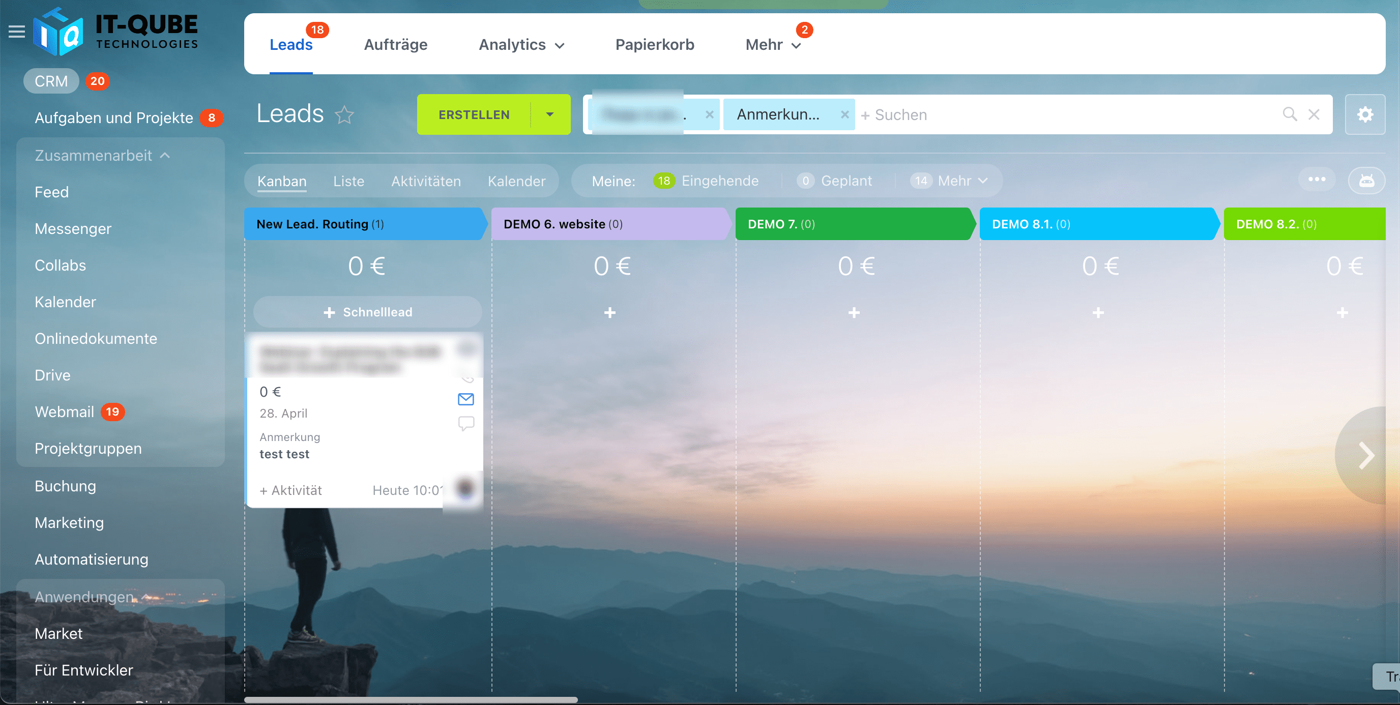 Sie sehen nur Lead-Karten, bei denen dieses Feld ausgefüllt ist.