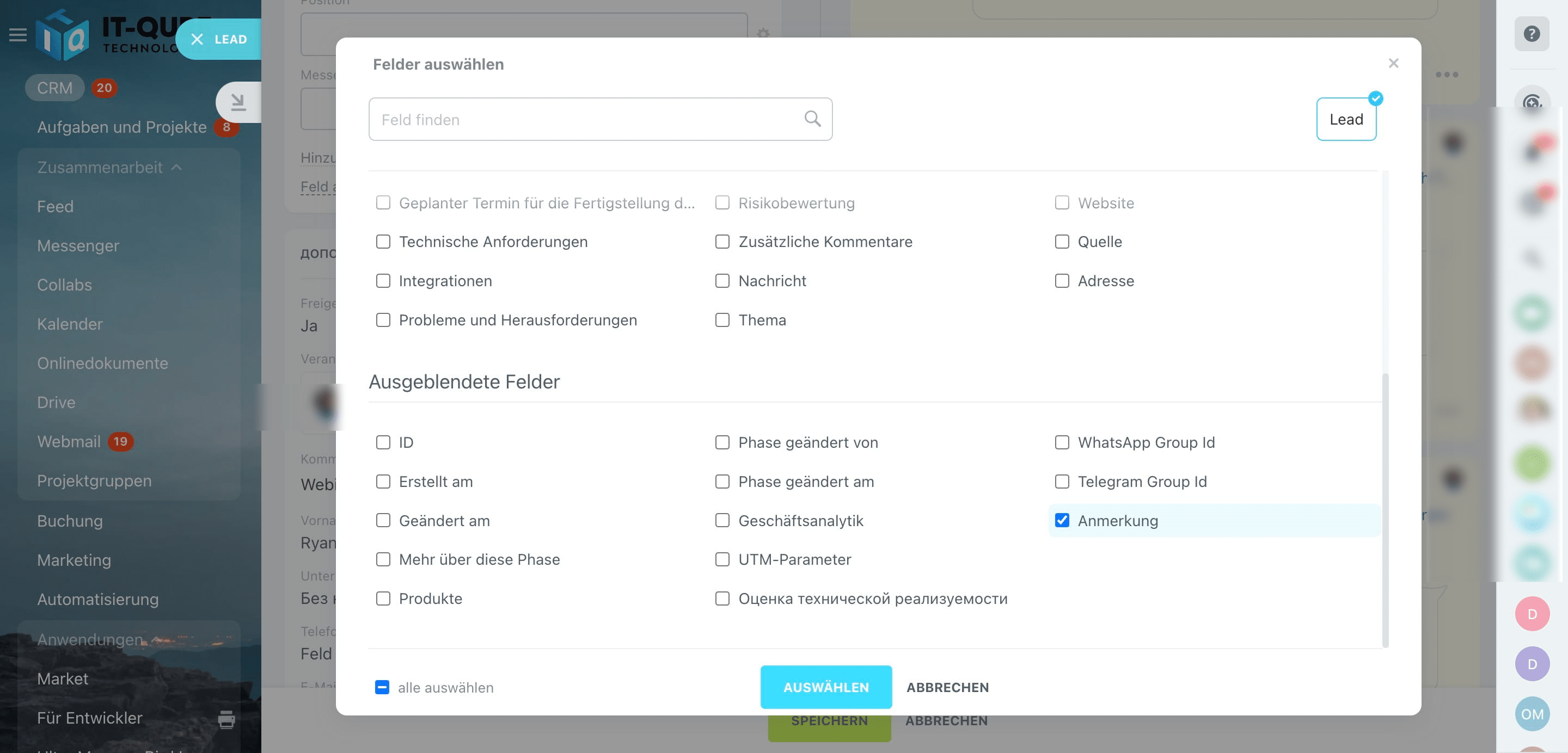 Click on "Auswählen"