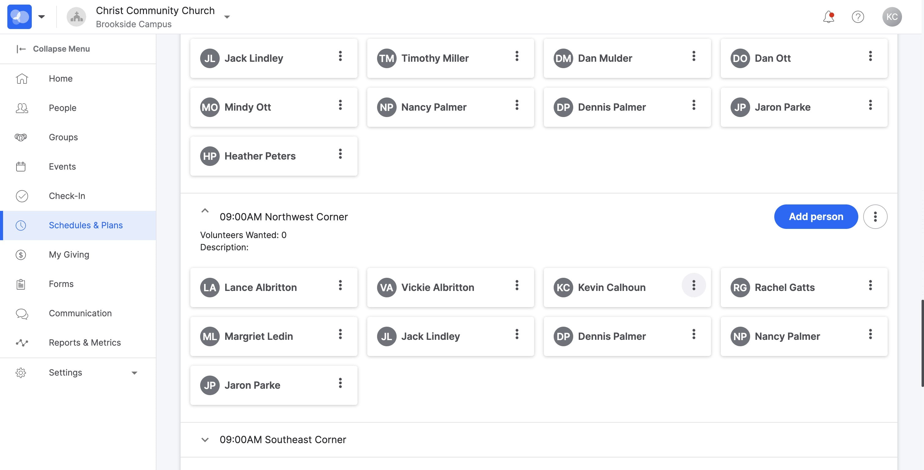 To REMOVE a team member, select the three dots