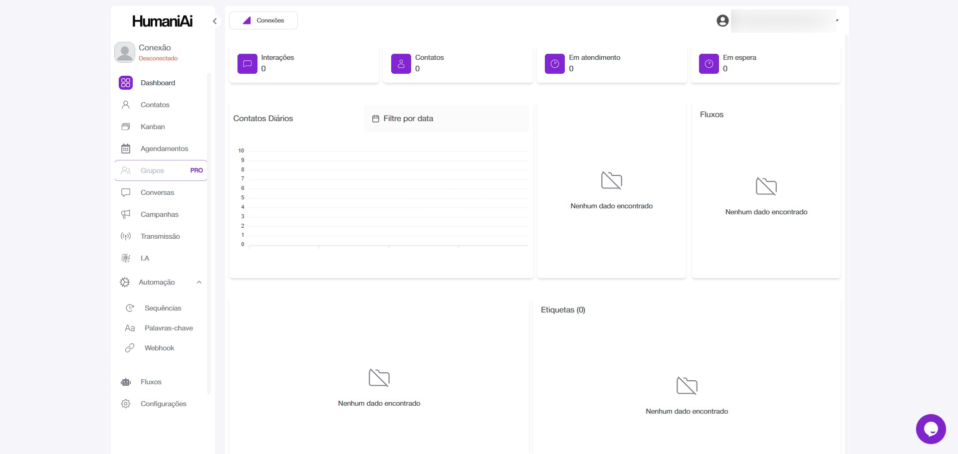 Clique em "Webhook".