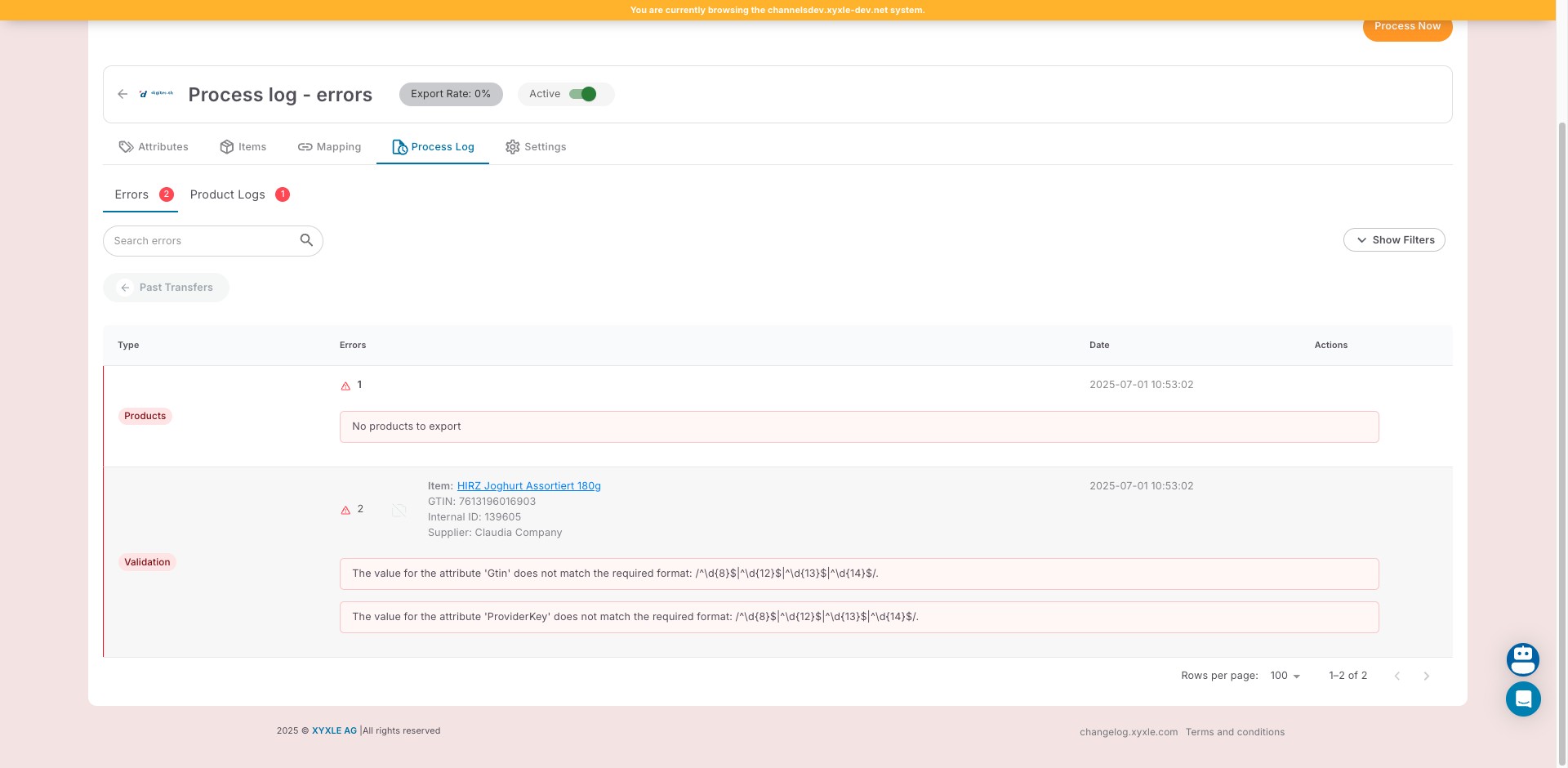 Go to Errors tab and check the errors.