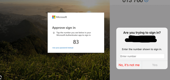 Enter the number displayed on the computer screen into your notification on your phone. 