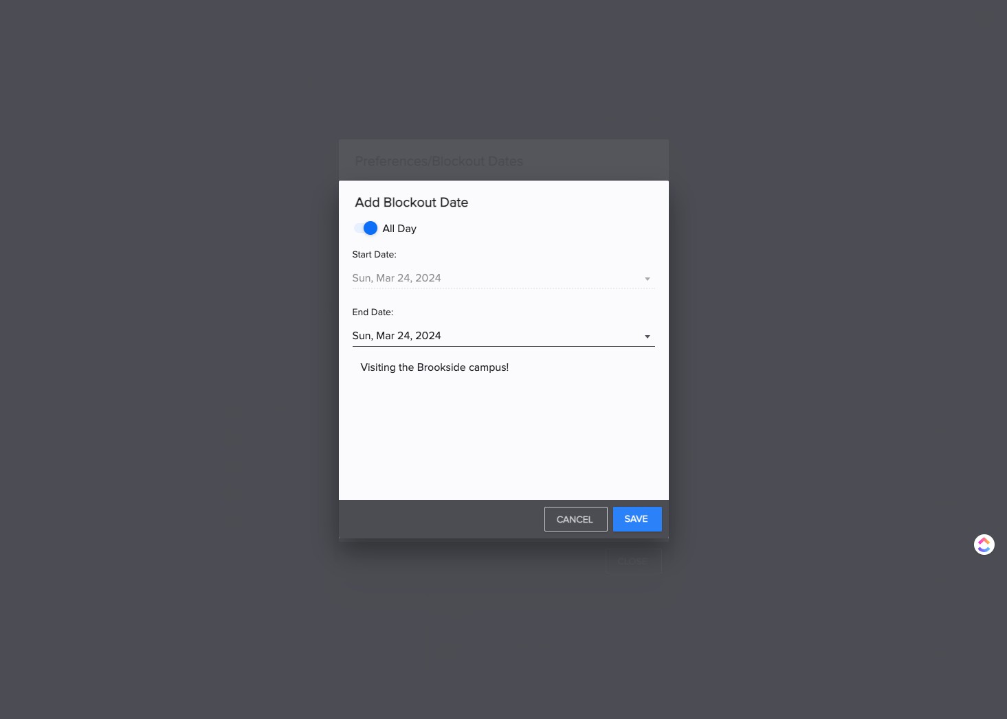 SELECT "Save"