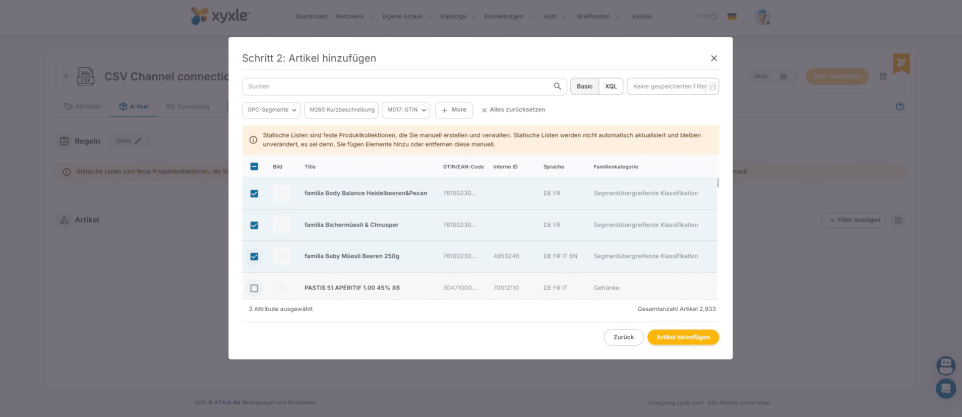 Cliquez ici pour sélectionner un article.