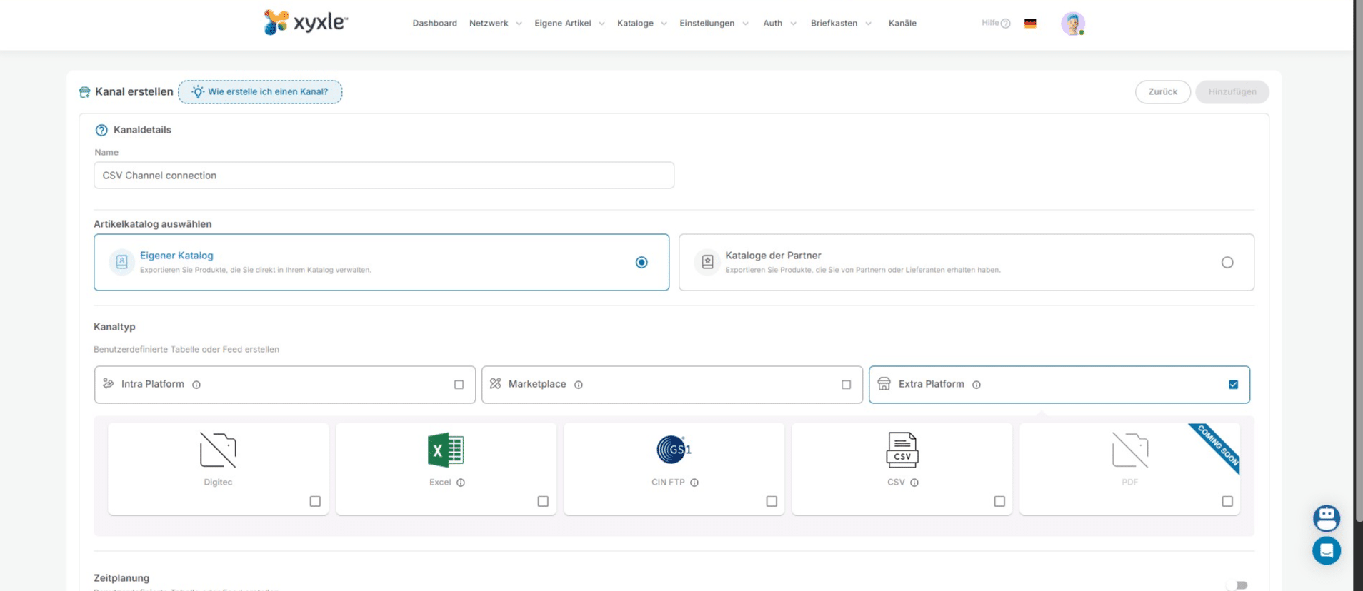 Cliquez sur « CSV »
