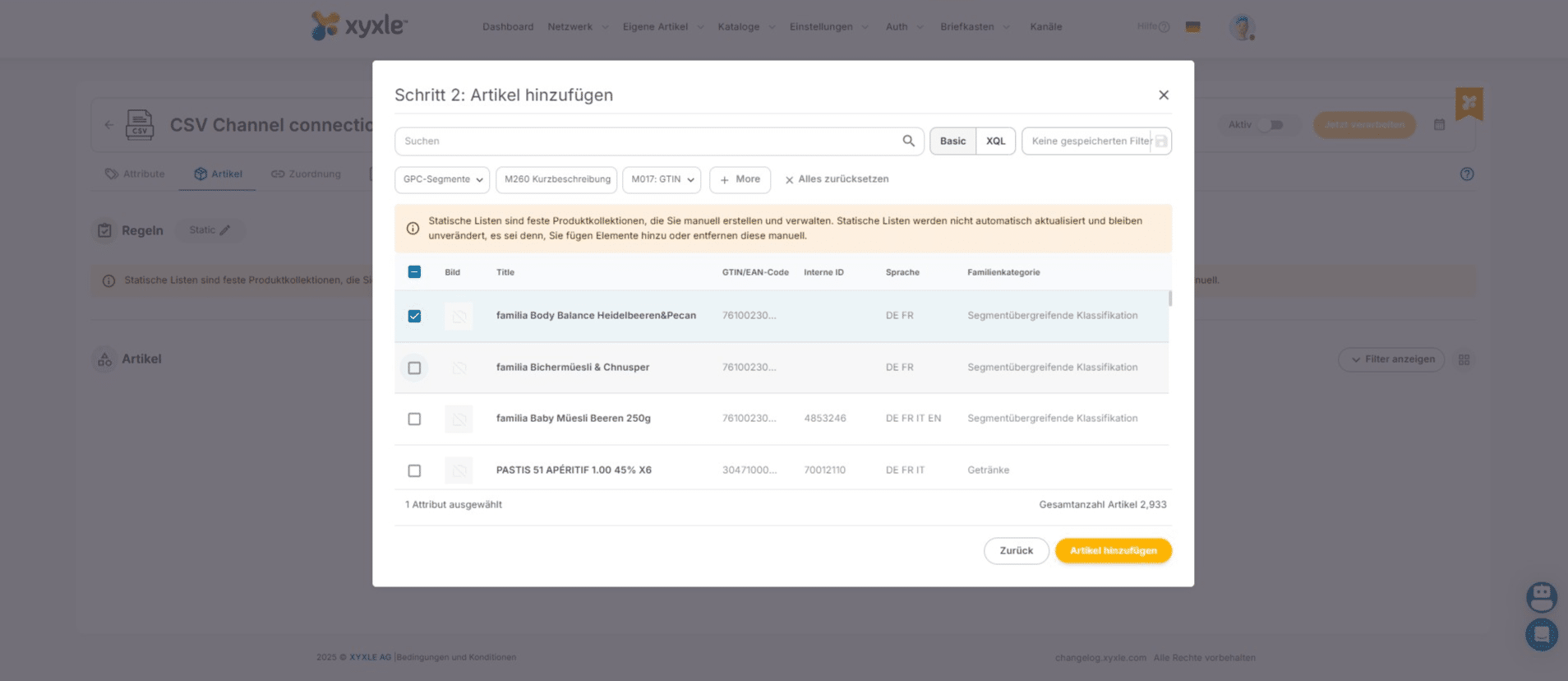 Cliquez ici pour sélectionner un article.