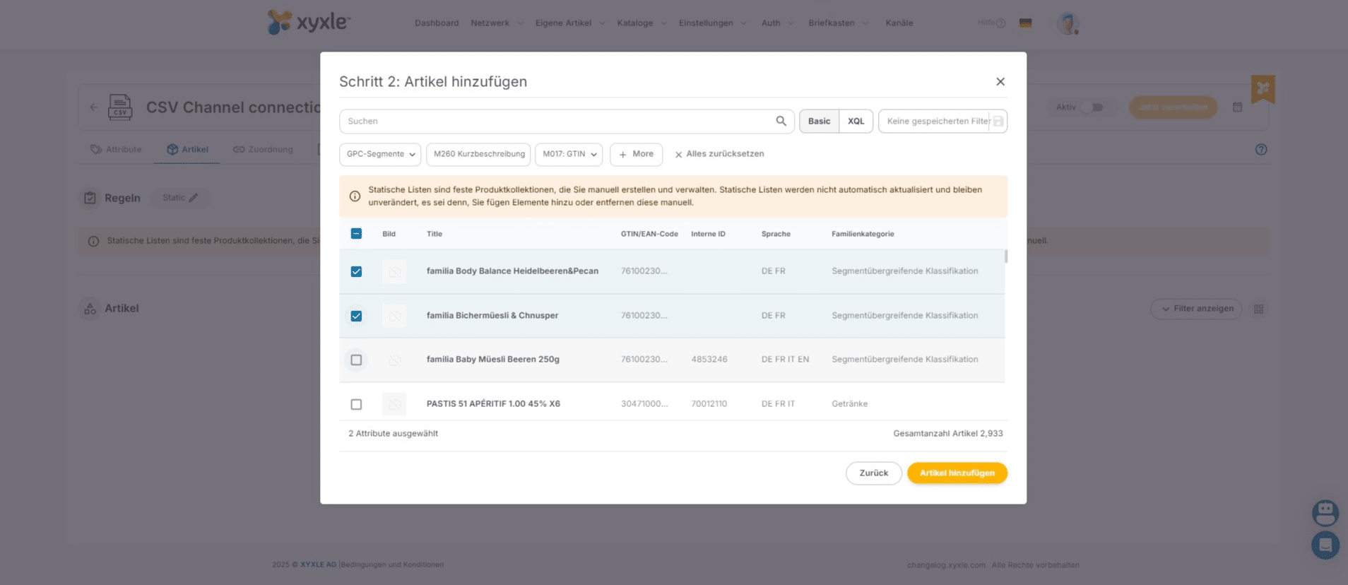 Cliquez ici pour sélectionner un article.