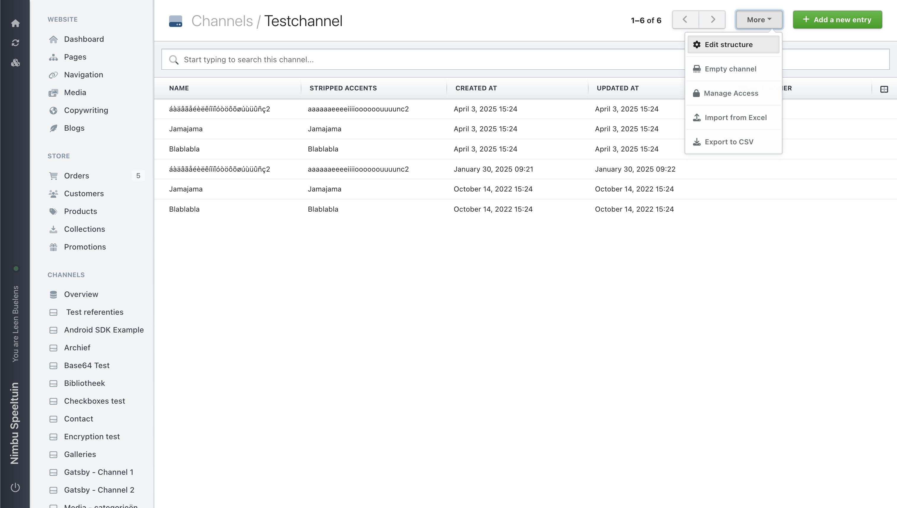 Choose 'edit structure'