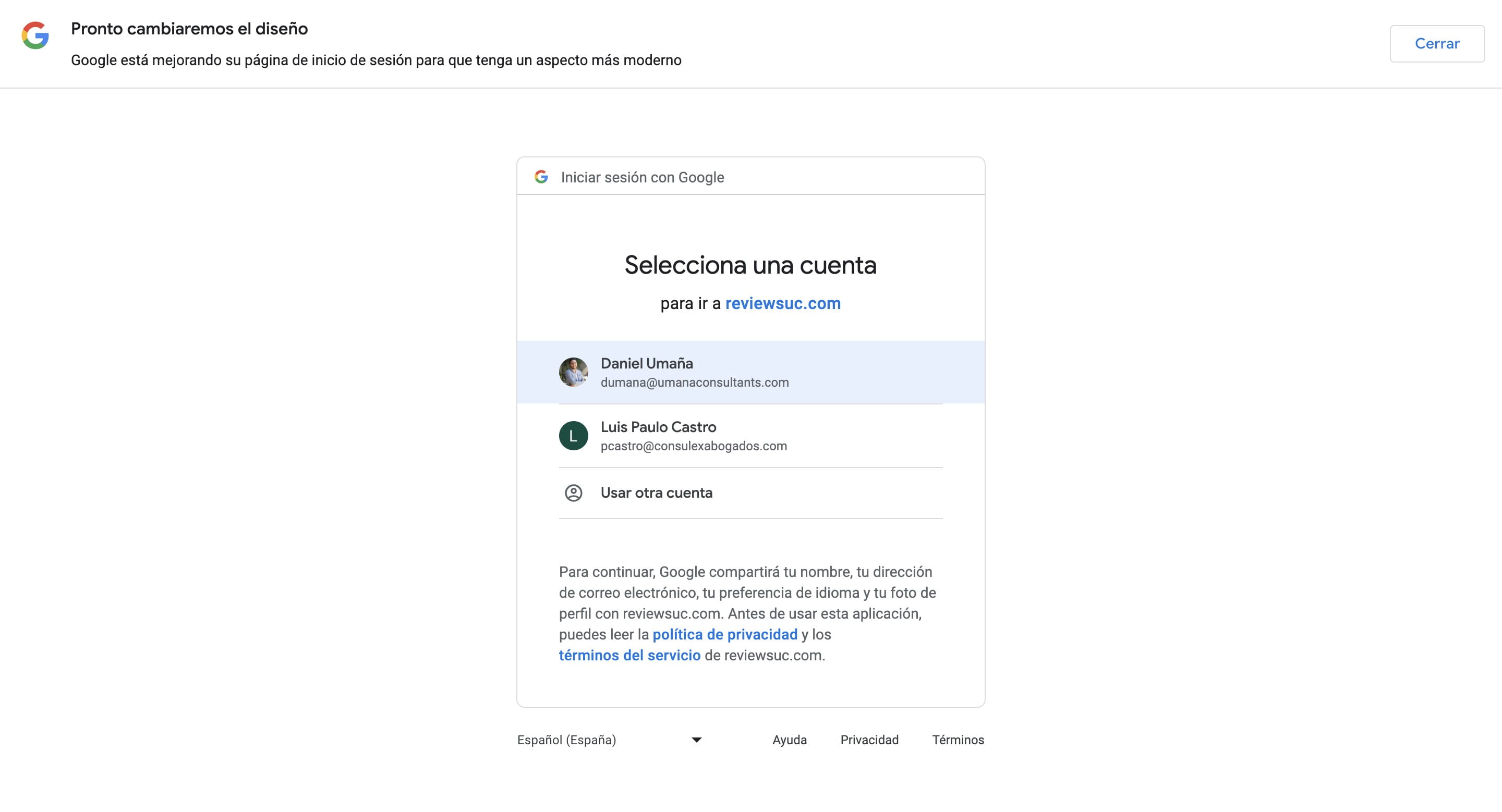Ingresa con la cuenta en la que tengas registrado tu negocio