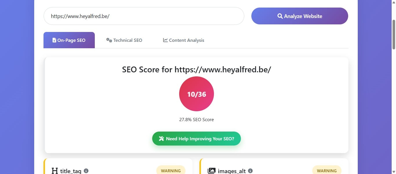 Cliquez sur ce bouton si vous voulez améliorer le référencement de votre page pour atteindre un meilleur score qui va vous permettre à être bien classé dans les moteurs de recherche.