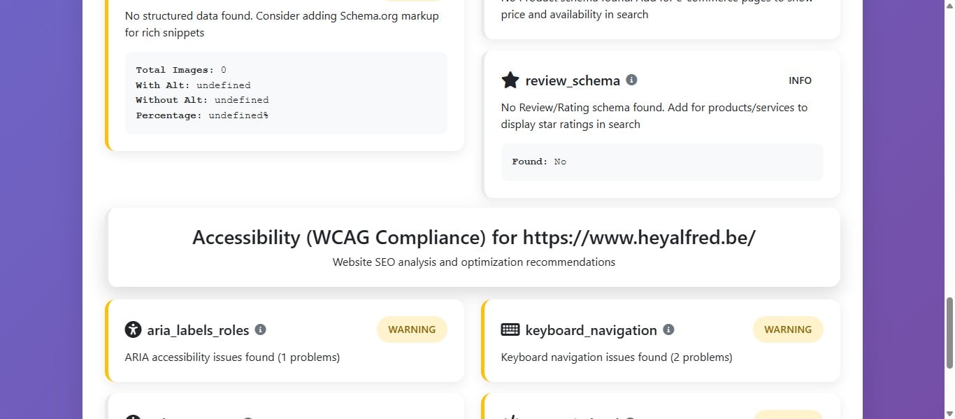 L’accessibilité (WCAG Compliance) garantit que votre site est utilisable par tous. Il peut également influencer positivement le référencement puisque Google valorise les sites accessibles.