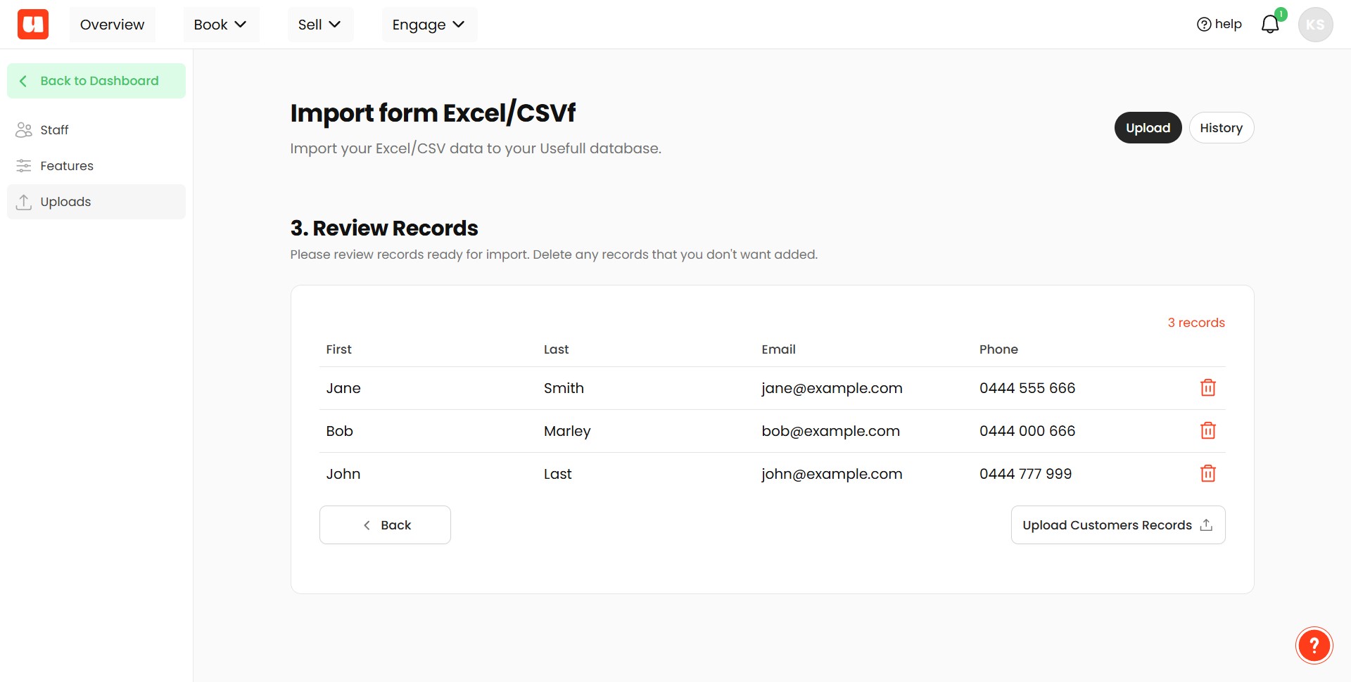 1. Review the uploaded file details to make sure everything looks correct.
2. Click **Upload**.