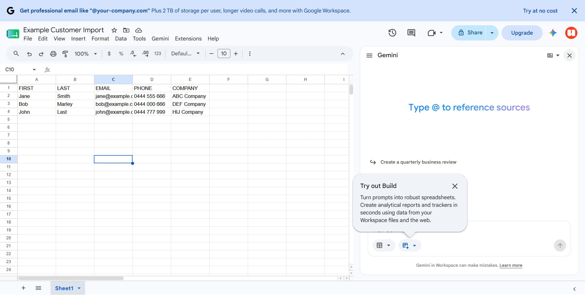 Make sure your upload file follows the correct format. Note you don't need all the data in each column but you will need these columns. 