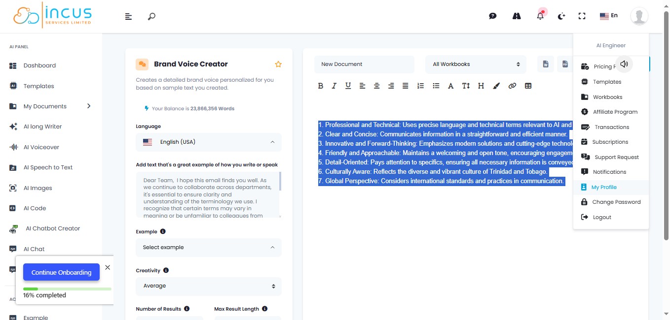 Click on "My Profile"