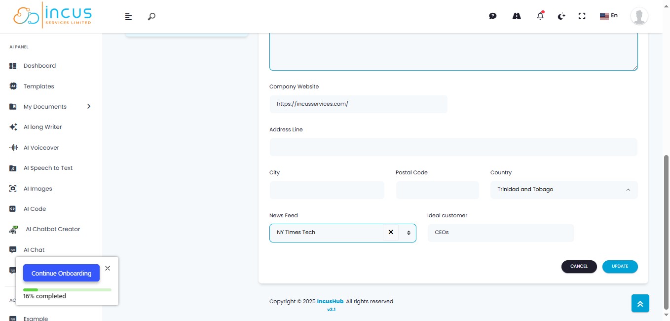 Select your "News Feed" option from the Drop-down list.