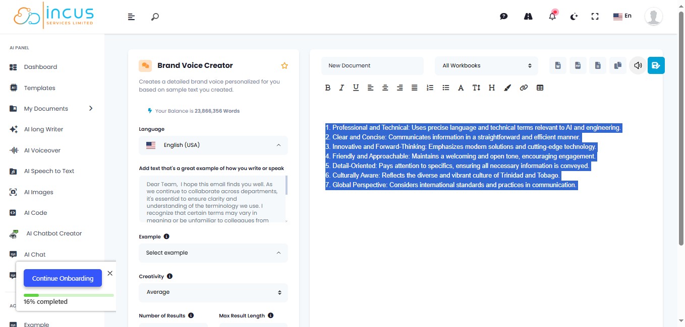 Copy the Generated Text