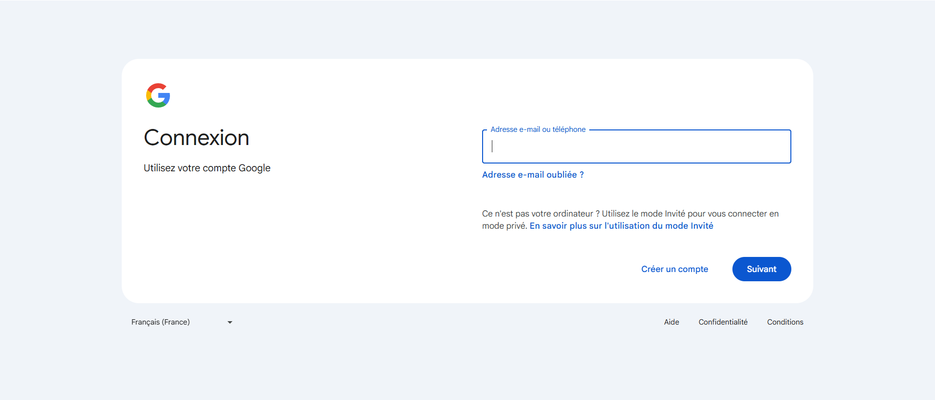 Connectez vous sur votre compte Gemini.