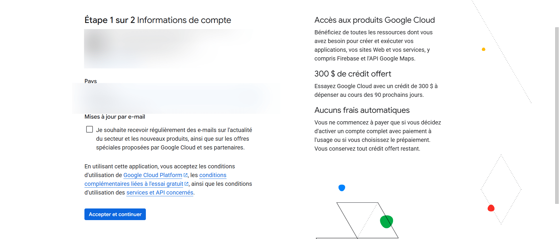 Validez en appuyant sur "Accepter et continuer"