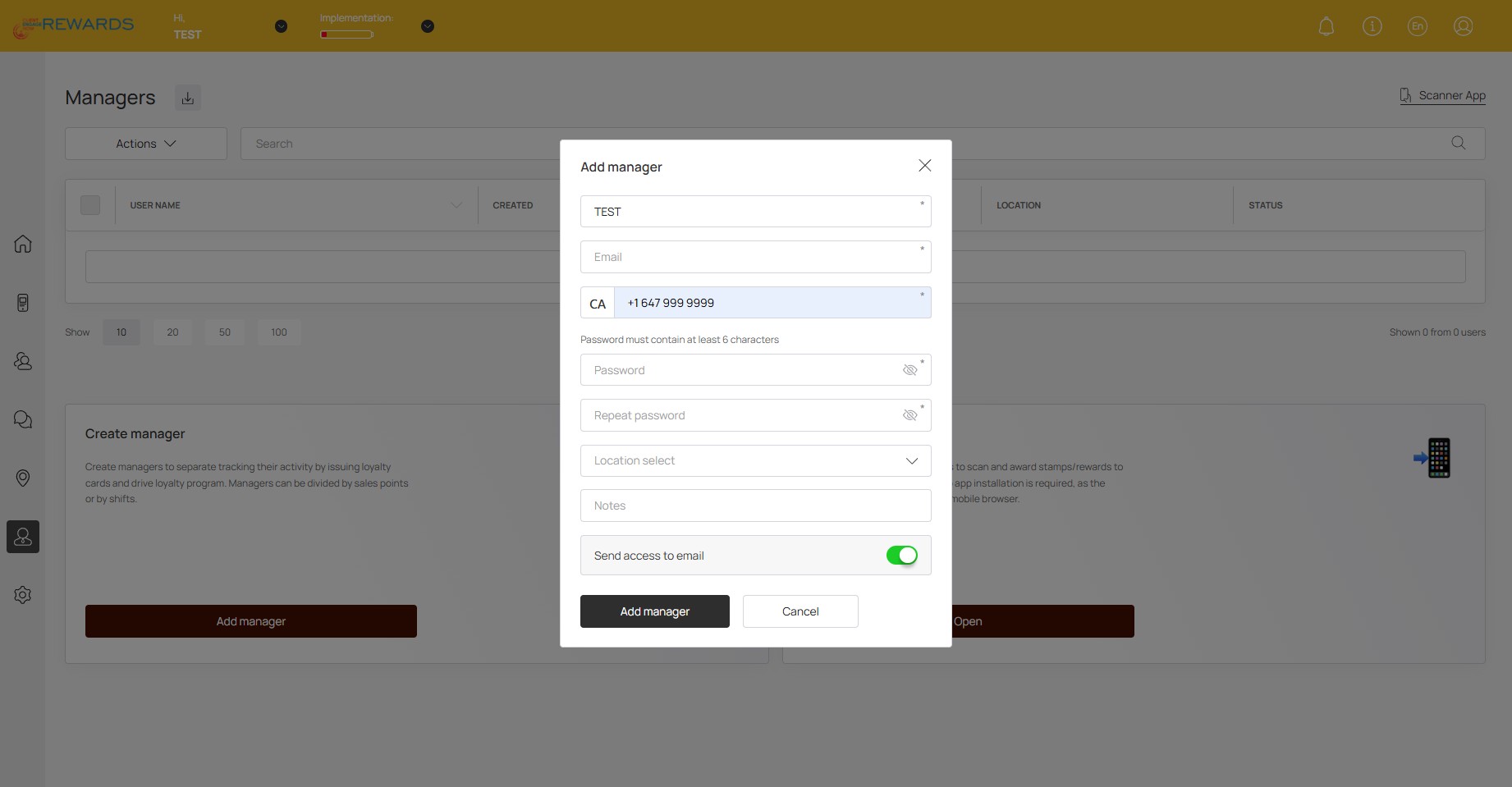 Click on "Add manager"🚀