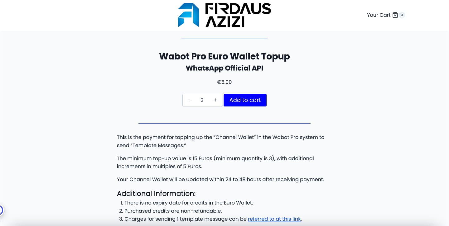 Add to cart the amount of token needed. 1 token = 5 EUR