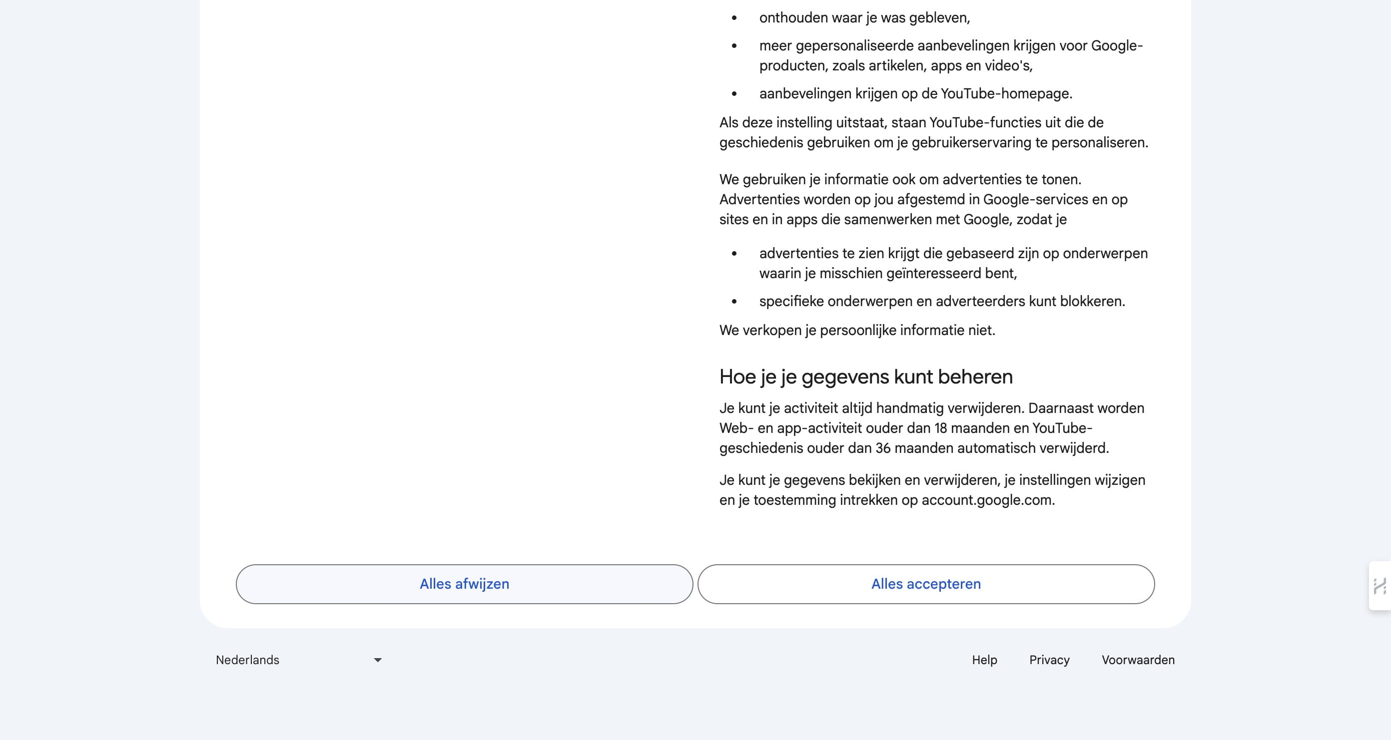 Als je gepersonaliseerde adverenties wilt rondom deze account kun je 'alles accepteren' kiezen. Wil je dat niet, kies dan 'alles afwijzen'. 
