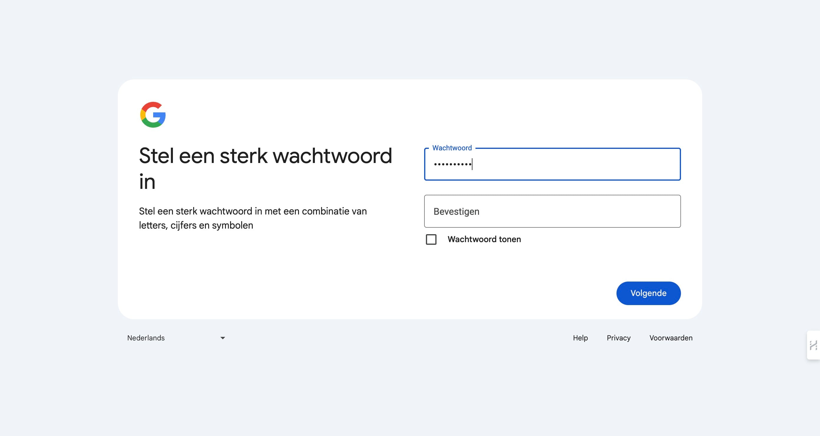Kies nu een sterk wachtwoord om mee in te kunnen loggen bij Google diensten straks. 