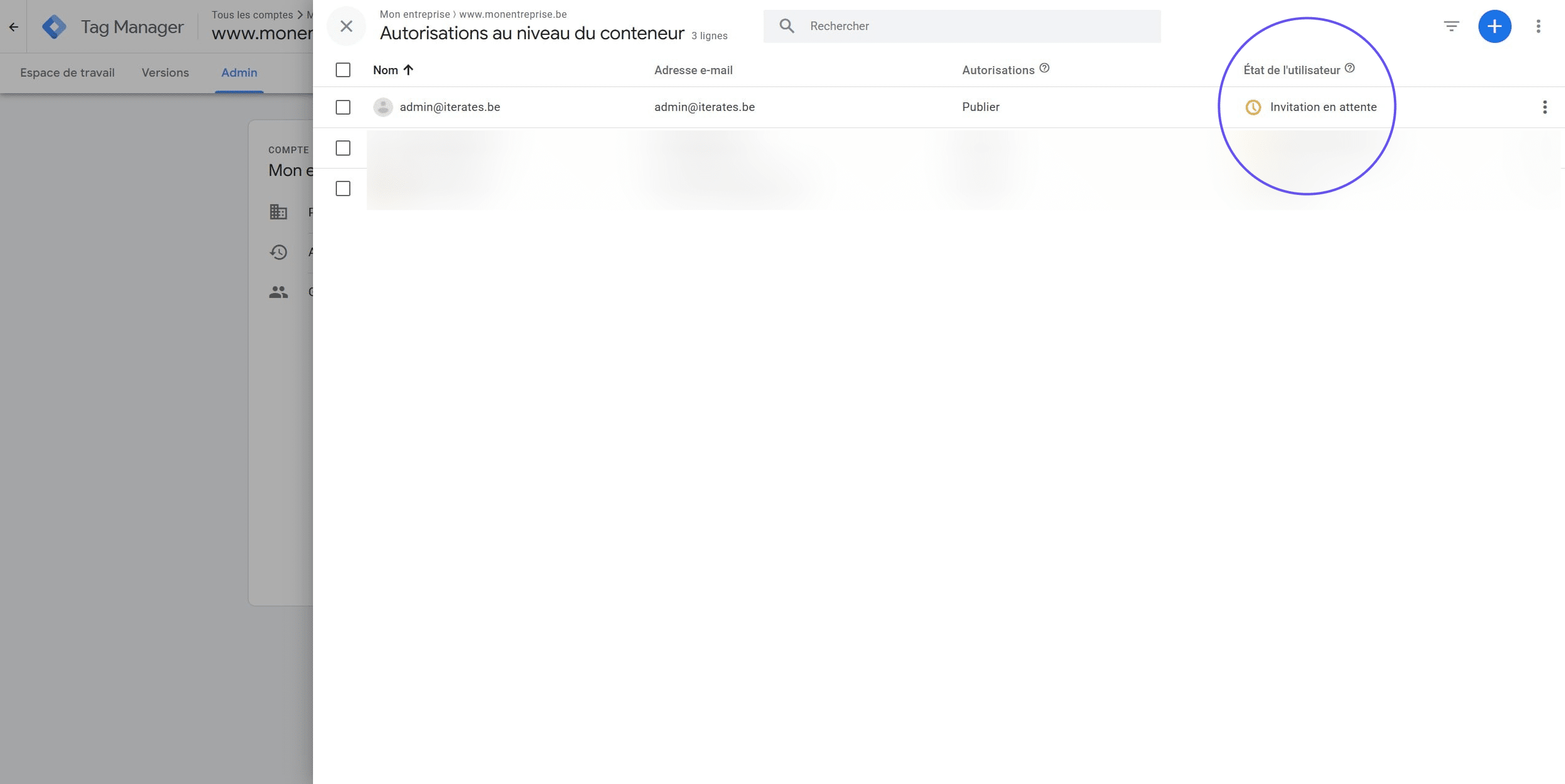 L’invitation a bien été envoyée. L’équipe Iterates recevra une notification et pourra accéder à votre compte après acceptation.