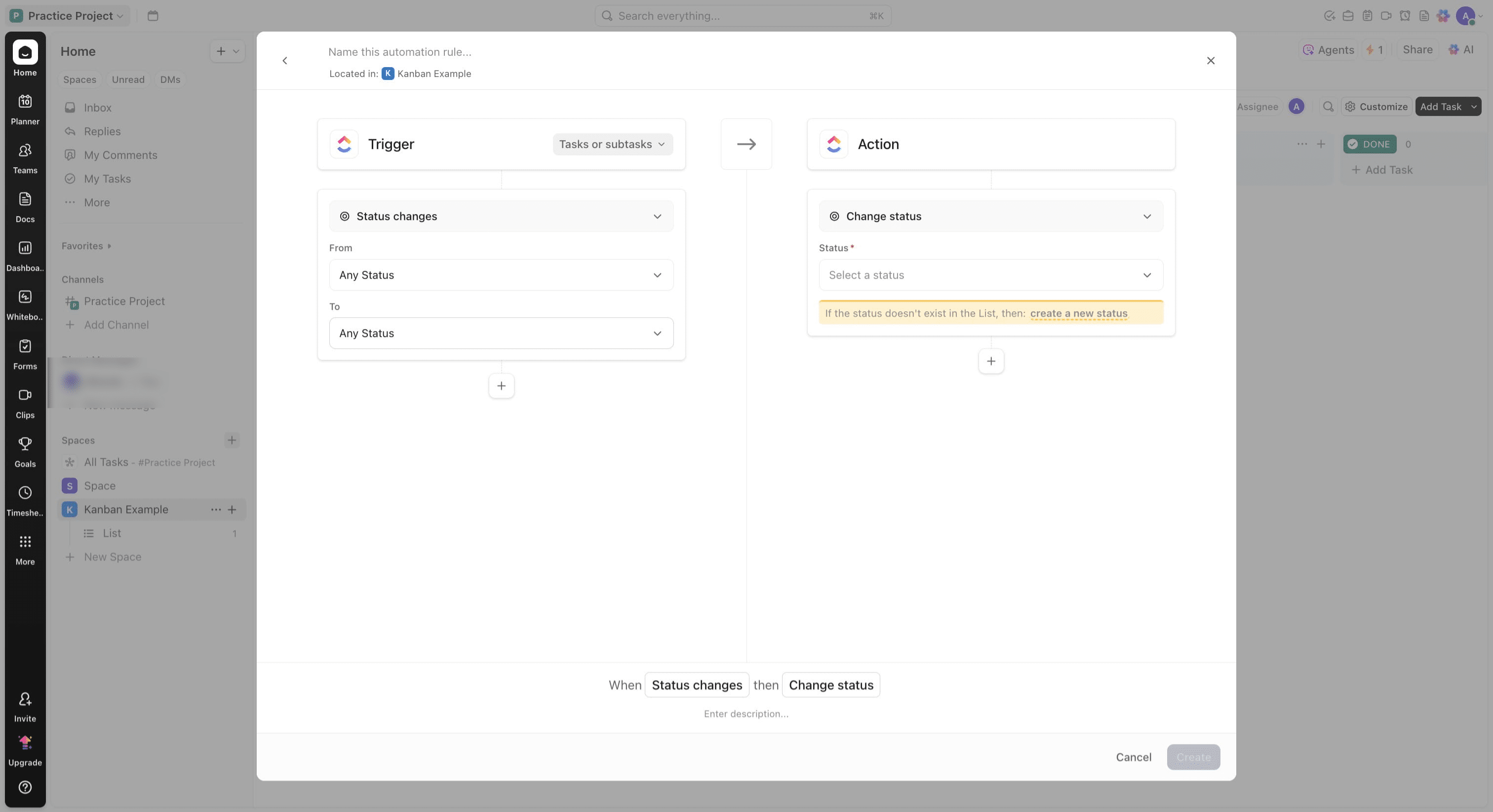 Click on to field and change it to Testing