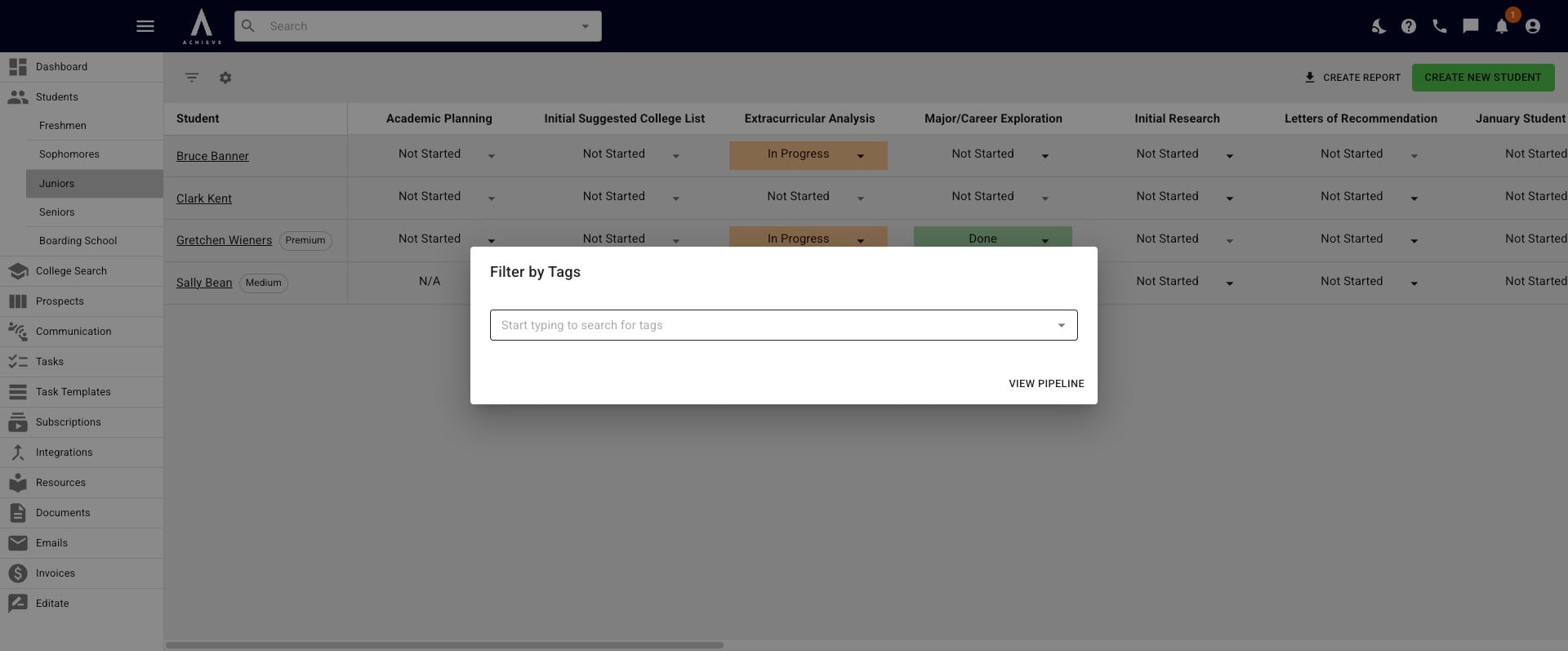 Start typing to choose which tag(s) you want to filter by. 