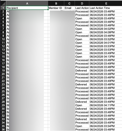 The file will download to your computer. Open the file to view the analytics.