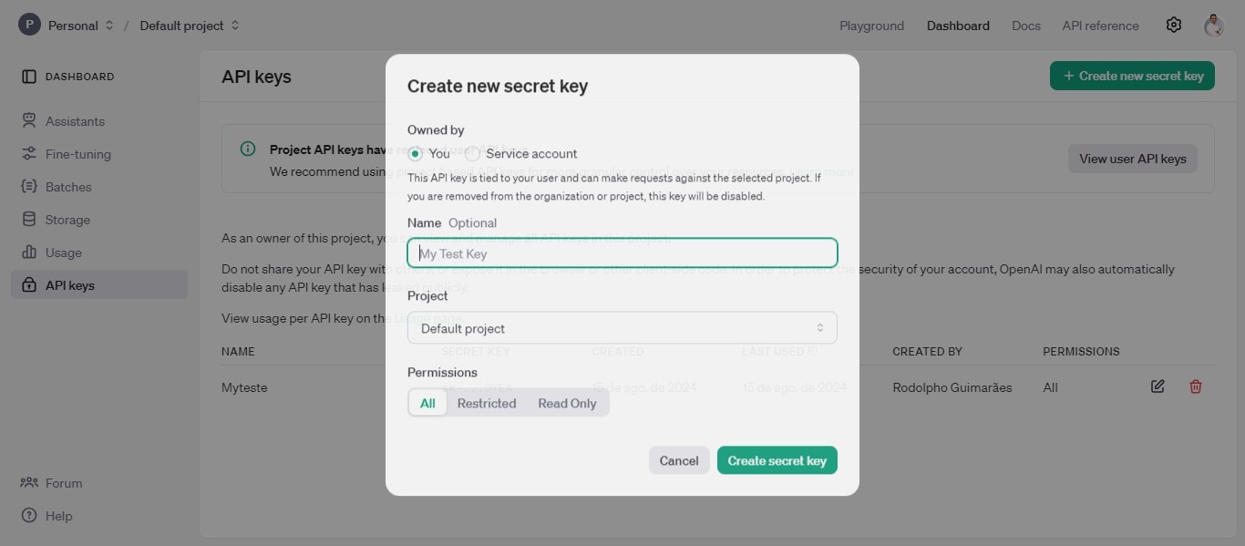 Click on "Create new"