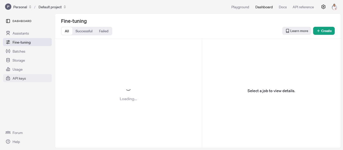 Click on "API keys"