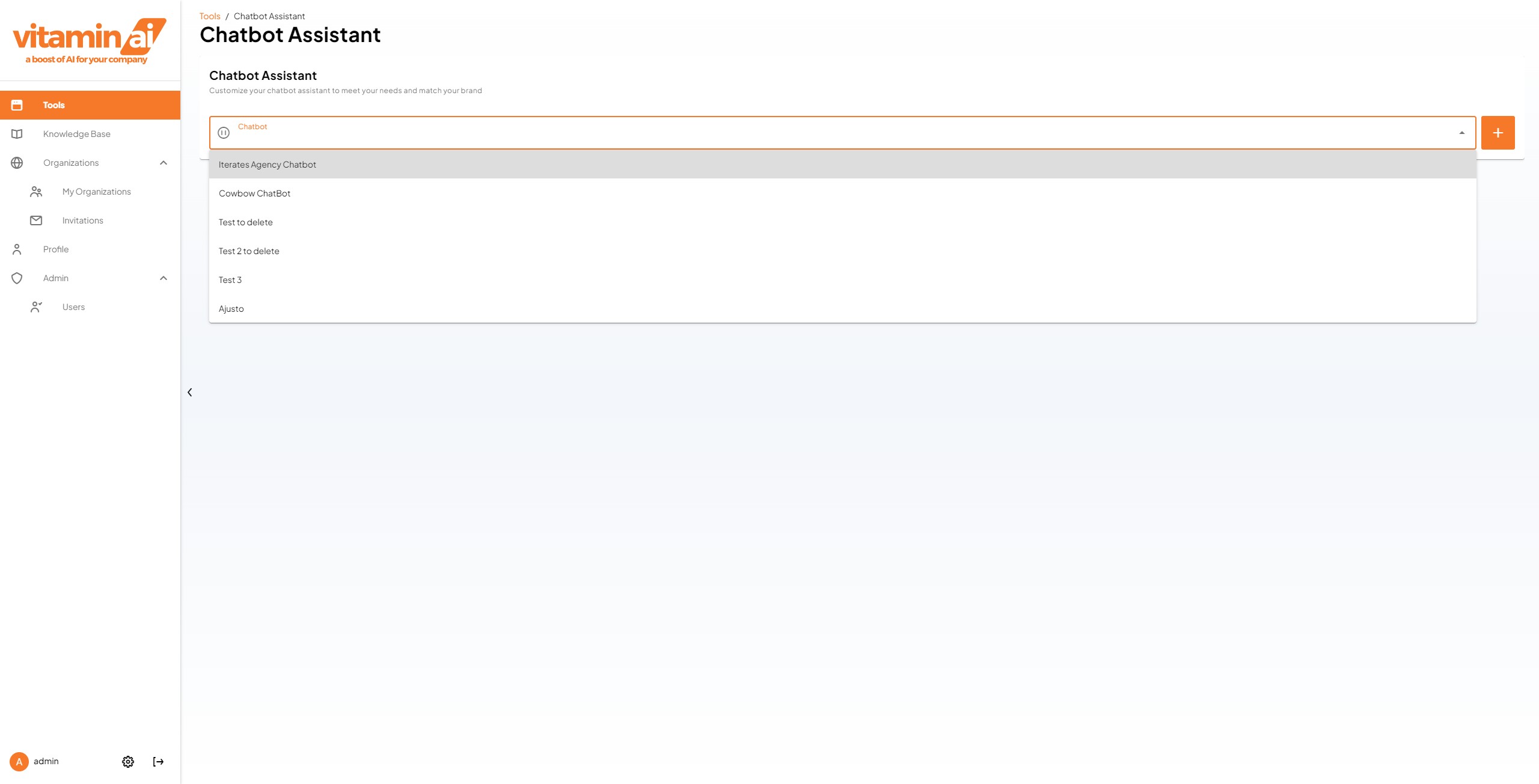 Click on "Iterates Agency Chatbot"