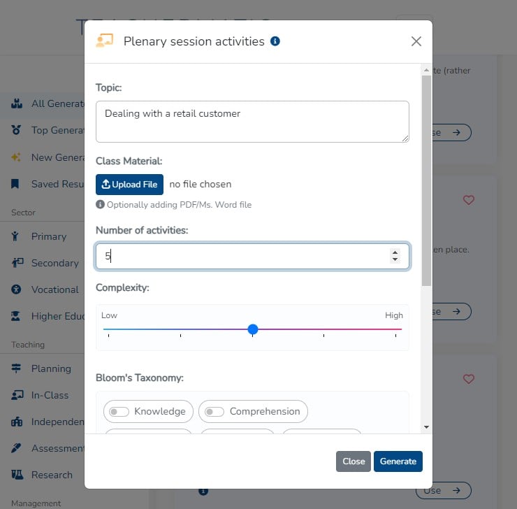 Decide how many suggestions you want.