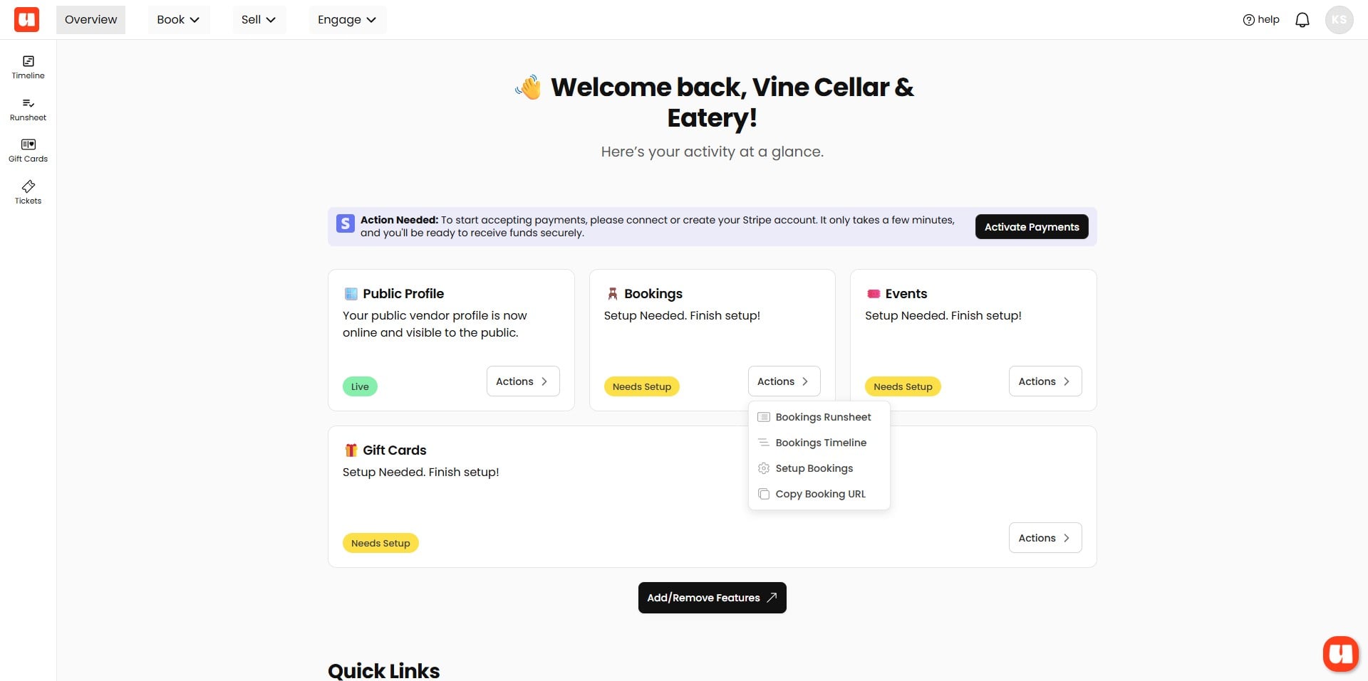 We've made it easy to get you to where you need to go from your main overview page. 