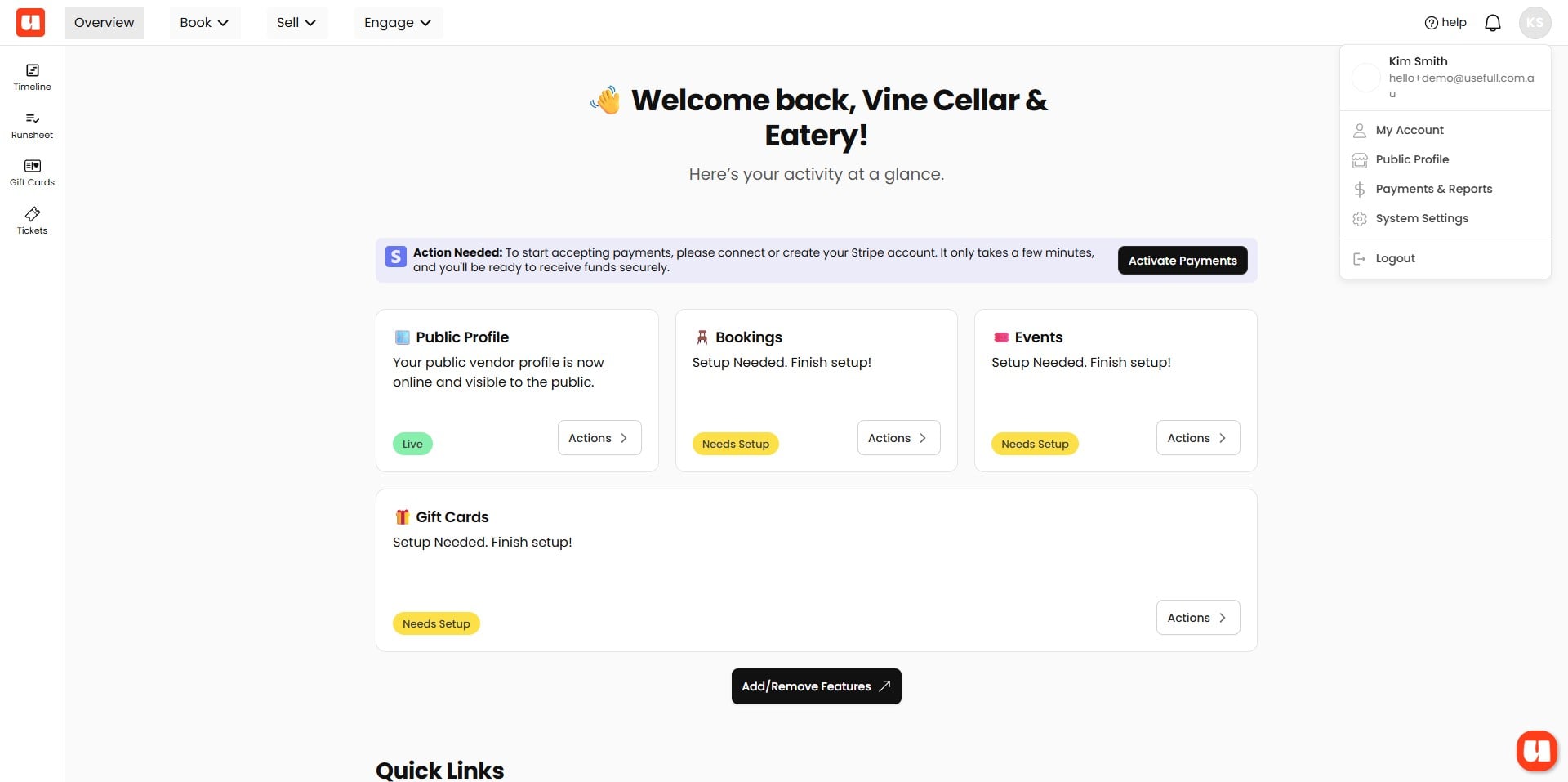 For more account related features, like setting up your subscription, or viewing your payments, the top right menu is where you'll find these options. 