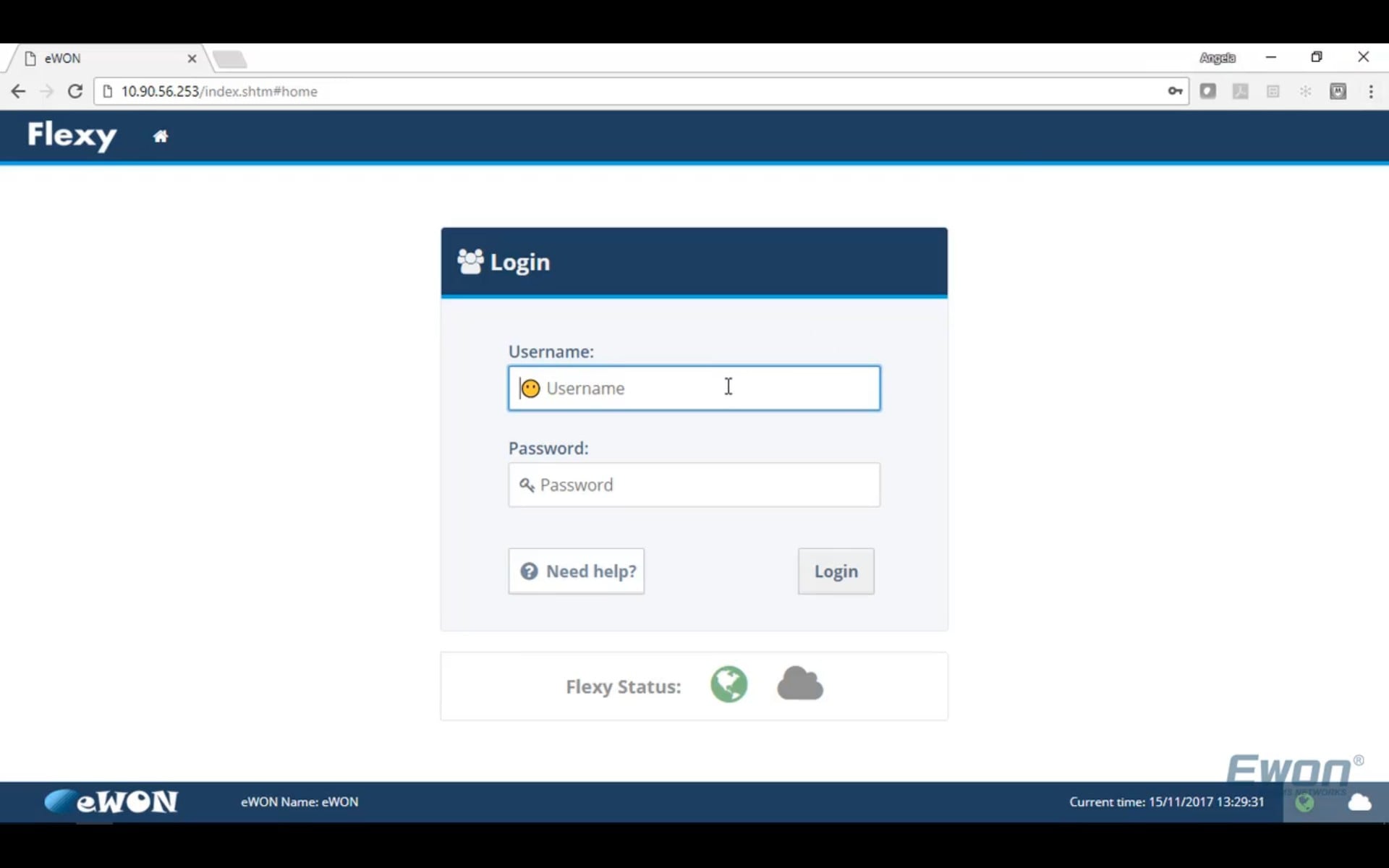 Open up your Flexy's Web interface on your computer. This can be done by establishing an ethernet connection between your computer and Flexy's LAN port. 
Then, using the eBuddy software, select your Flexy and click Open Browser at the top.