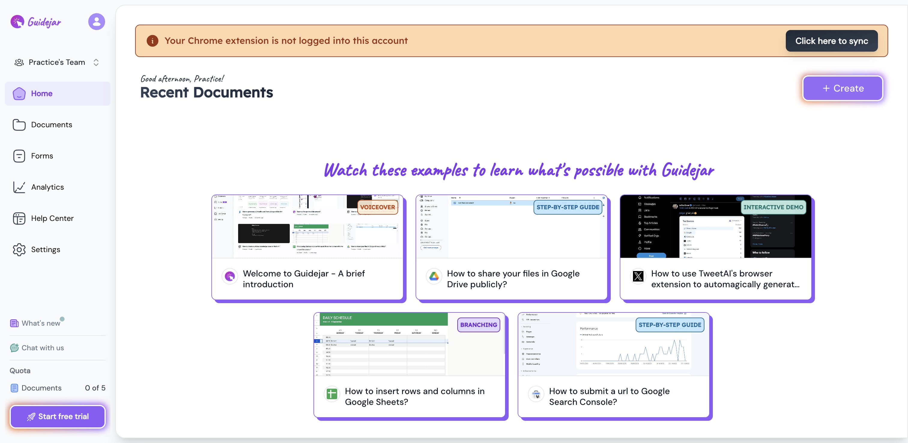 You can also use the Start Free Trial Option
