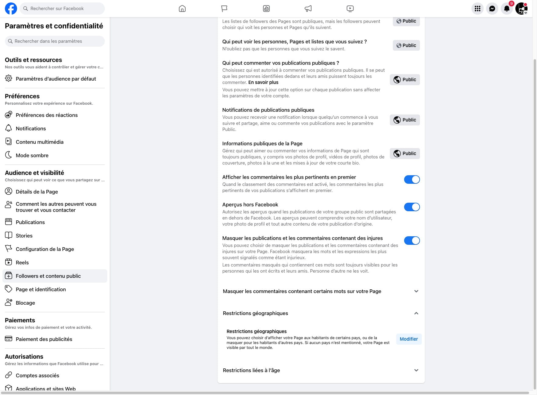 La page est maintenant restreinte ou masquée aux pays sélectionnés 🚀
