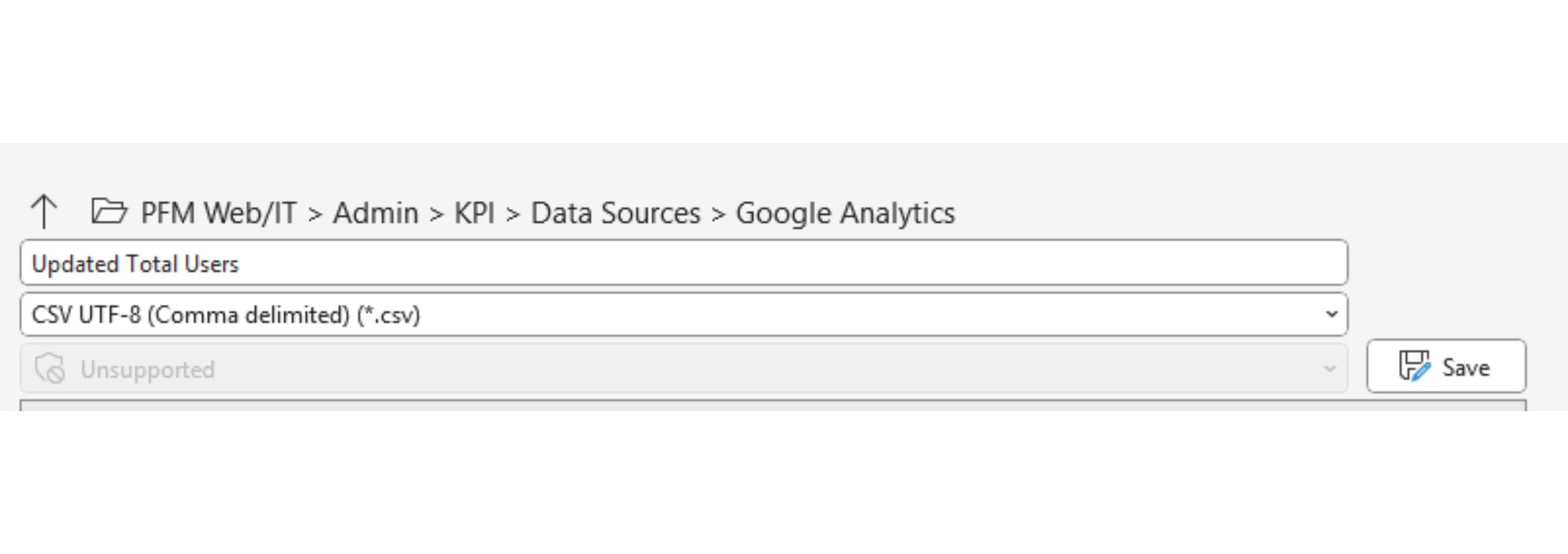 Input Monthly User Total into **'Updated Total Users.csv'**